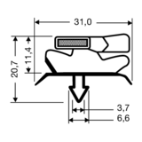 Steckdichtung mit Magnet