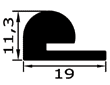 Moosgummidichtung Meterware 11,3mm