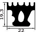 PVC-Dichtung 2,50 Meter Stange