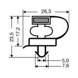 Steckdichtung mit Magnet