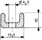 PVC Profil, 125 cm