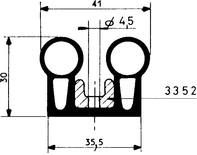 EPDM Schiebetürdichtung, 5 Meter