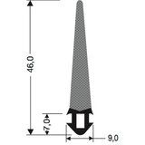 Gummidichtung Meterware schwarz