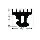 Moosgummidichtung Meterware, schwarz