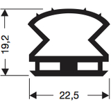 Gummidichtung Meterware schwarz, 5 Meter Rolle