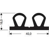 Gummidichtung 4 Meter Stange