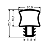 Steckdichtung ohne Magnet