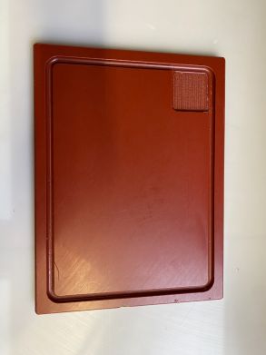 SOPO, Kunststoff-Schneidebrett, 40 x 30 x 2 cm rotbraun inkl. Saftrille/Saftsammler/Rutschstopper