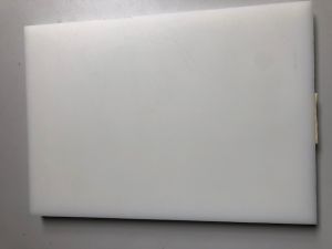 SOPO, Kunststoff-Schneidebrett, 60 x 40 x 3 cm weiß inkl. Rutschstopper transparent