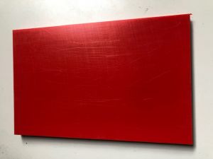 SOPO, Kunststoff-Schneidebrett, 50 x 30 x 2 cm rot inkl. Rutschstopper transparent