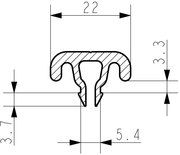 PVC Klipsprofil für 40225, 2,5 Meter